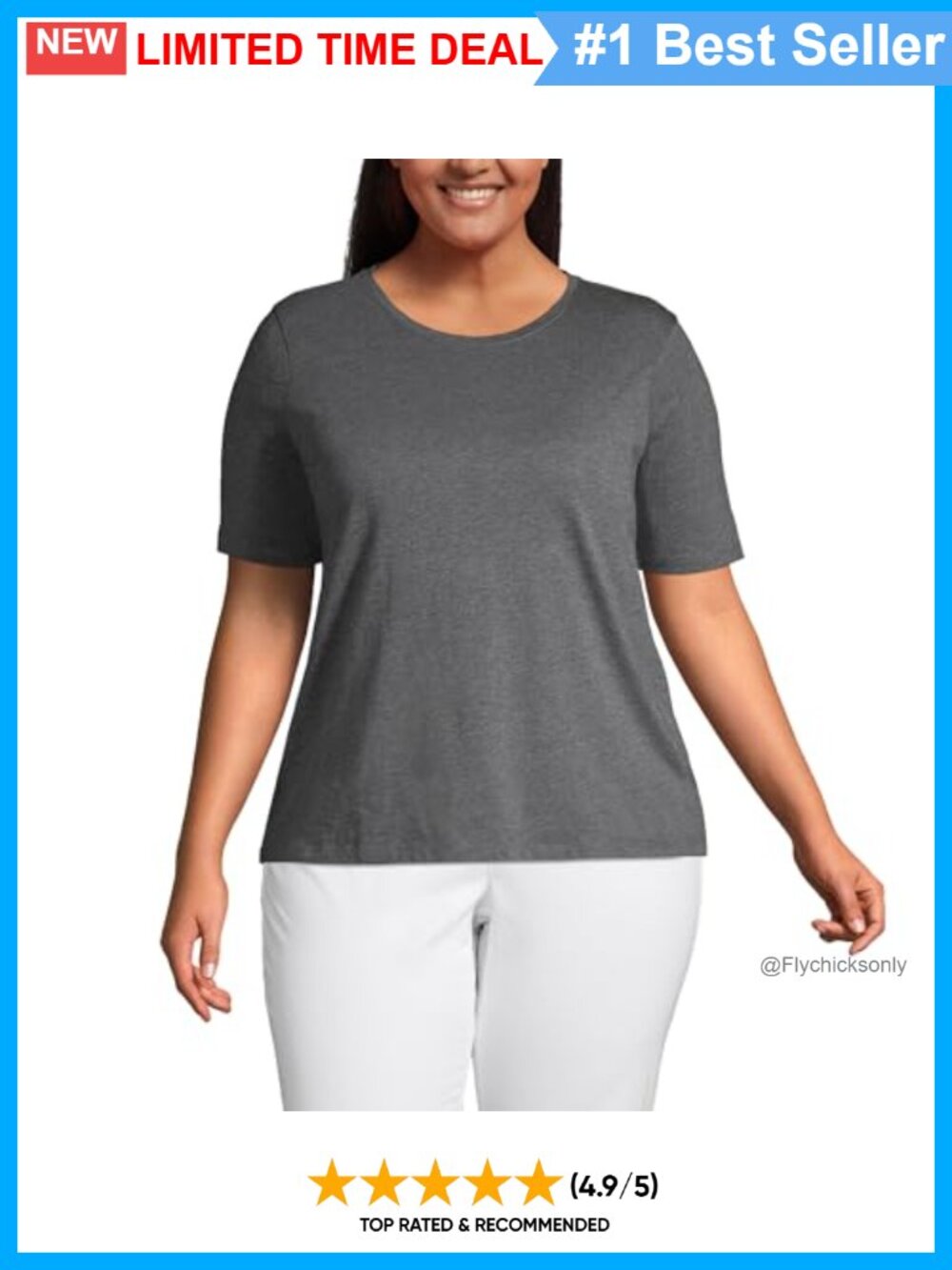Supima Cotton Crew Neck T-Shirt Relaxed Fit Short Sleeve Tee